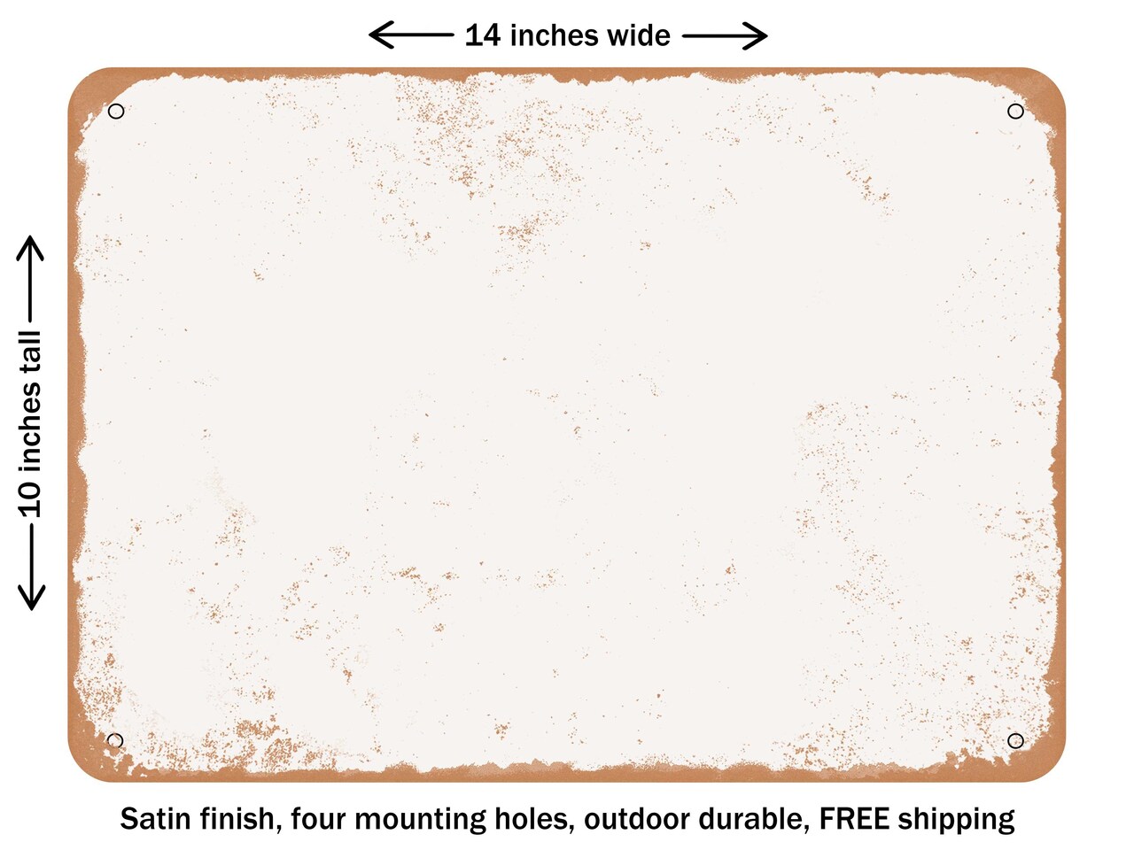 DECORATIVE METAL SIGN - Blank Plaque for Your Crafting - Vintage Rusty Look